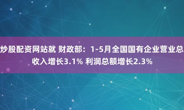 炒股配资网站就 财政部：1-5月全国国有企业营业总收入增长3.1% 利润总额增长2.3%
