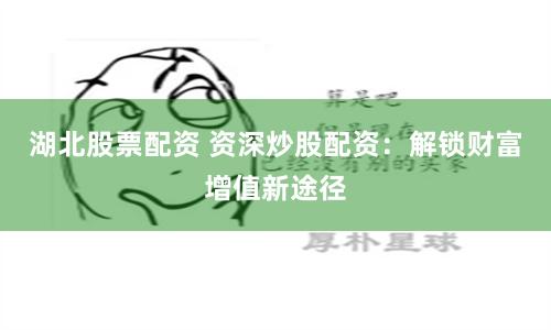 湖北股票配资 资深炒股配资：解锁财富增值新途径